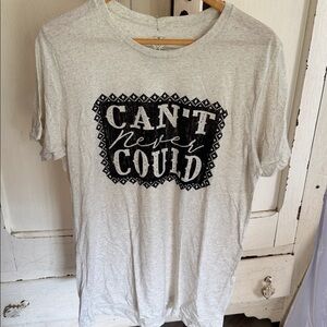 Graphic Tee with Black Text